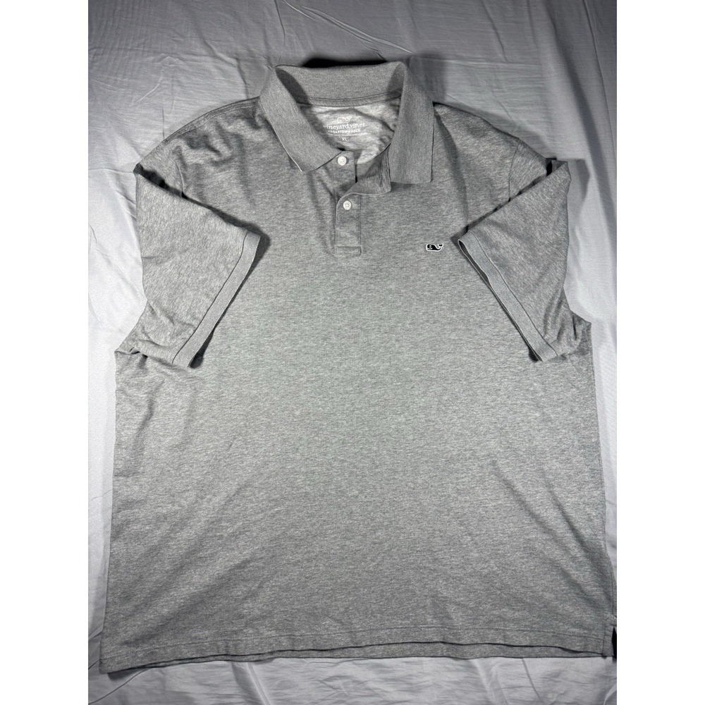 Vineyard Vines Men's Grey Short Sleeve Edgartown Polo Size XL